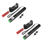 SBT Instruments 2 pcs Green Laser Pointer with Battery & Charger, Long-Range and Adjustable Light Modes