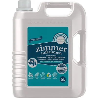 Zimmer Aufraumen 5 Liter German Formulation Plant Based Laundry Liquid Detergent With Fabric Conditioner & Softener
