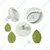 3 Pcs Set of Leaf Shape Plunger Cutter Fondant Mould/ Embossing Tool For Decorating Cake