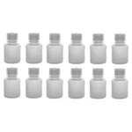 Cometek 30ml Pack of 12 Polypropylene Reagent Bottle for Storing and organizing Chemicals Narrow Mouth Leak Proof