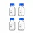 SBT Instruments 8 pcs Borosilicate Glass Reagent Bottles 250ml with Leakproof Blue Screw Cap for Laboratory, Kitchen Use