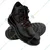 Karam FS21 High Ankle Black Leather Safety Shoes For Men, Double Density With Fiber Toe(Size-6)