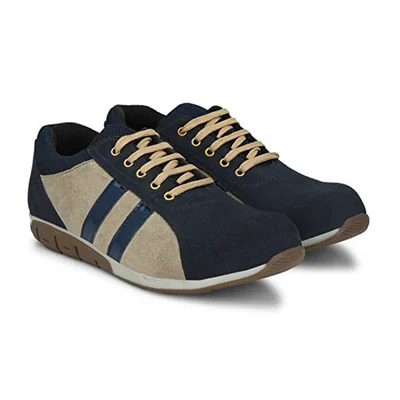 ArmaDuro Suede Leather Steel Toe Blue Work Safety Shoes (AD_1004_Blue)(Size-6)