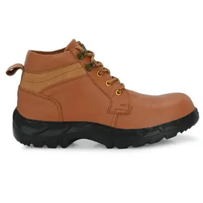 ArmaDuro (Ad_1027_Tan) Leather, Steel Toe Safety Shoe(Size-6)