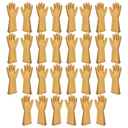 Crest Electrical Safety Gloves - 11 Kva Electrical Insulated, Latex ( Pack of 15 ) 