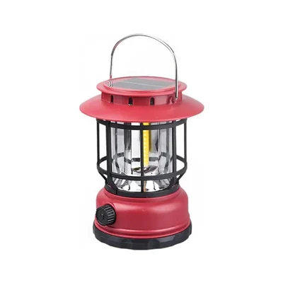 Alfalite TL-5 Solar Lantern 5V 4W Mono Outdoor Gate Light - Warm White Spiral LED IP65 Waterproof
