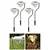 Single LED Diamond Solar Waterproof Automatic Outdoor Garden Stake Lamp for Designed For Pathway and Garden (Pack of 4)