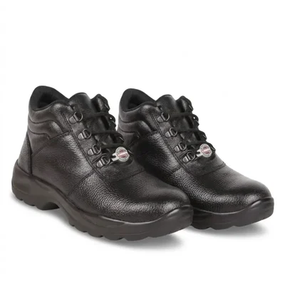 Liberty Shakti-AC High Ankle PU Sole Steel Toe Black Safety Shoes(Size-6)