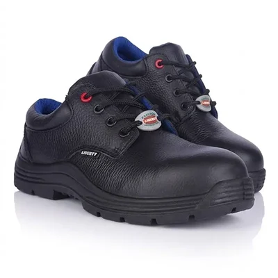 Liberty Suraksha 1CJ Barton Leather Composite Toe Black Safety Shoes with PU Sole(Size-6)