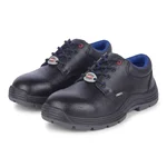 Liberty Suraksha 2SJ Men’s Lace-Up Black Safety Shoes, Steel Toe & PU Sole