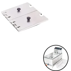 2 Pcs 1/1 Lid for Commercial 16L Electric & Gas Operated Vertical Deep Fryer