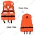 Minsales Combo Of Polyester Fabric Life Jacket With Whistle And Hard Polyurethane Rubber Lifebuoy Ring For Adult Safety