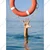 Minsales Combo Of Polyester Fabric Life Jacket With Whistle And Hard Polyurethane Rubber Lifebuoy Ring For Adult Safety