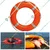 Minsales Combo Of Polyester Fabric Life Jacket With Whistle And Hard Polyurethane Rubber Lifebuoy Ring For Adult Safety