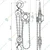 HT 10 Ton*3 meter Chain Pulley Block With 3 Meter standard Lift - Four Fall