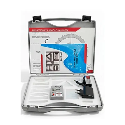 Cometek Light and Optics Class Demo Kit 12 Acrylic Lenses, Ray Box with 5, 3 & 1 Light Beam Configuration