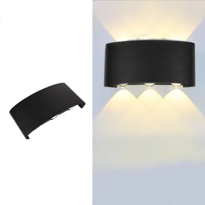 GIGAWATTTS 6-Watt U-Shaped Up Down LED Wall Light Outdoor Indoor BIS Approved Waterproof Lamp for Garden, Patio & Fence