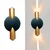 GIGAWATTS 2W Wall Light 2 Way COB LED Exterior Indoor Black Gold Lamp for Home, Balcony, Living Room & Bedroom