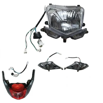 Premium Quality Double Light Head Light Set for E-Scooters, SL Model with Tail Light & Indicators