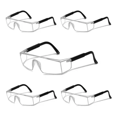 Super Safety Eye Protection Safety Goggles Against Dust & Flying Particles(Color-Clear,Pack-5 Pcs)