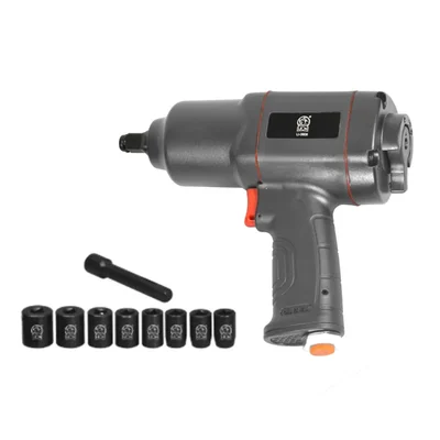 Lion 1/2 Inch 6500 RPM Air Impact Wrench, 1200 Nm Max. Torque With Accessories (LI-3906)
