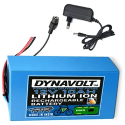 Heavy Duty 12V 10AH Li-on Rechargeable Battery, Auto Cut-Off Charger, BMS Protection for Street Light (1 Year Warranty)