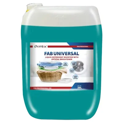 Chemtex 25 Liter FAB UNIVERSAL Liquid Detergent Booster With Optical Brightener