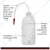 SBT Instruments Polypropylene 100ml Wash Bottle, 6 Screw Cap with Flexible Tube for Dispensing Liquid
