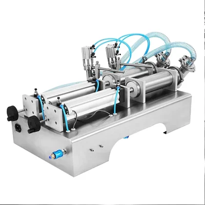 Double Nozzle Liquid Filling Machine 100-1000 ml, Semi-Automatic