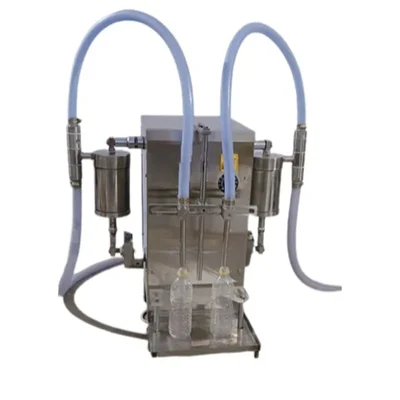 Semi Automatic Double Nozzle Volumetric Liquid Filling Machine