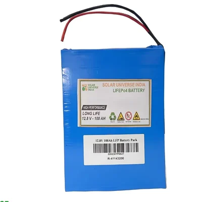 Solar Universe India, 12.8V - 100 Ah Lithium Ferrous Phosphate Battery (LIFEPO4) with inbuilt BMS