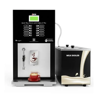 Everyday 230V Fully Automatic Commercial Coffee & Tea Vending Machine with Connected Milk Boiler Live Vending (2+2L)