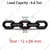 Heavy Duty 12 x 36 mm G80 Alloy Steel Load Chain - 4.6 Ton Load Capacity for Rigging, Hoisting,Towing etc.(Chain Length-3 Meter)