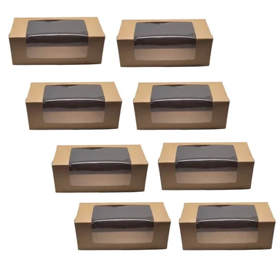 100 Pcs, 5 x 11.5 x 3 Inch 320 GSM Loaf Cake Box For Bakery, Cafe and Takeaway