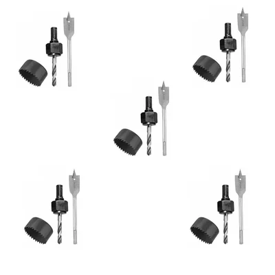 Total 3 Pcs Lock Installation Hole Saw Set (TACSH1031) - Pack of 5