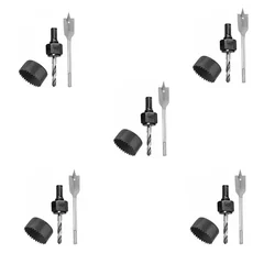 Total 3 Pcs Lock Installation Hole Saw Set (TACSH1031) - Pack of 5