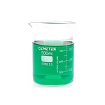 COMETEK 500ml Borosilicate Glass Beaker | Low Form, 50mL Graduations Heat Resistant Laboratory Glassware (Pack of 1)