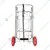 Premium Quality 80 Kg Load Capacity Double Wheels Steel Luggage Cart For Carring Goods
