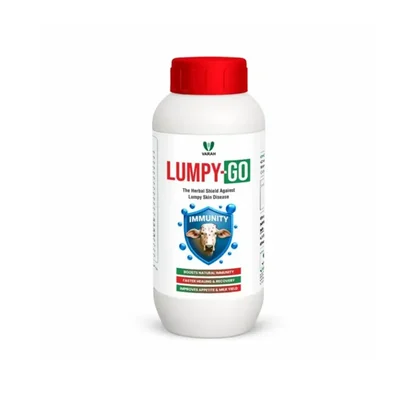 Varahvet Lumpy-Go Liquid, Herbal Immunity Booster & Lumpy Skin Disease Support for Cattle(Quantity-500 ml)