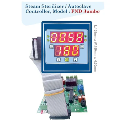 LuxMed 230V Oven Hot Air Sterilizer Microprocessor Controller Board with Jumbo FND Display & Multi-Data Logging