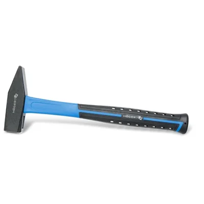 Högert HT3B038 Technik 1500g Machinist Hammer – Forged CS45 Steel Metalworking Tool with Fiberglass Handle 