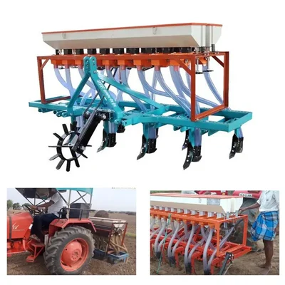 9 Row 18 Pipe Seed & Fertilizer Drill for Tractor 35HP Onwards