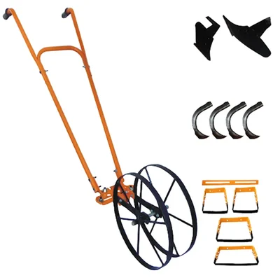 Mahan MWH-1 Manual Wheel Hoe with Oscillating Hoe, Plow Set, Cultivation Teeth (4 Nos.)