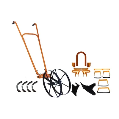 Mahan MWHC, Manual Wheel Hoe with Oscillating Hoe, Plough Set, Cultivation Teeth