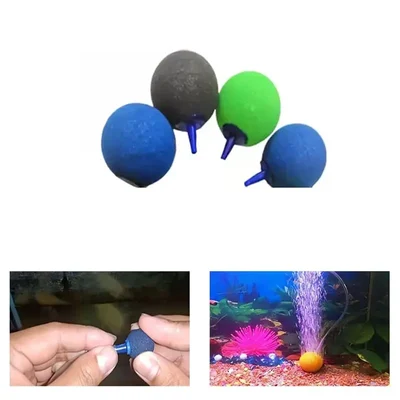 Aquarium 2 inch (5.08 cm) Xl Round Air Stone for Biofloc Fish Farming Tank (Pack of 4)
