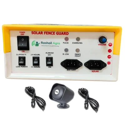 Rashail Agro Heavy Duty 10 KV Zatka Solar Machine of 50 Acre Area With Battery Cable, Solar Cable and Siren