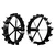 2 Pcs of 16 inch Economy Big Iron Wheel for 5 to 12 HP Diesel Power Tiller