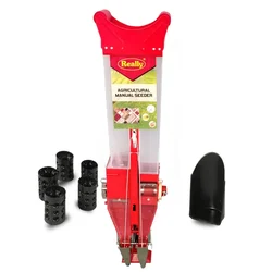Really RAPL-MS-2D Agricultural Double Barrel Hand Operated Manual Seeder Tool,Manual Plant Seeder used as Garden planter
