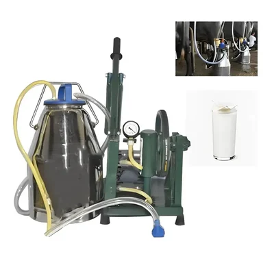 2 in 1 Manual & Electric Operated Milking Machine With 0.5 HP Motor, 24 Litres SS Bucket