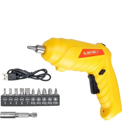 Maf Pro Lithium-ion 4V Cordless Screw Driver With Screwdriver Bits, 0-180 RPM (CDSLI0402)